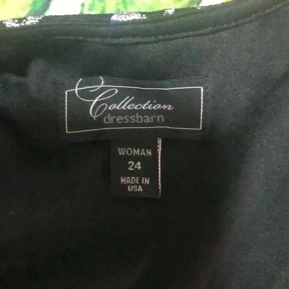 Collection dressbarn top/blouse black silver with iridescent sparkles - Picture 4 of 12